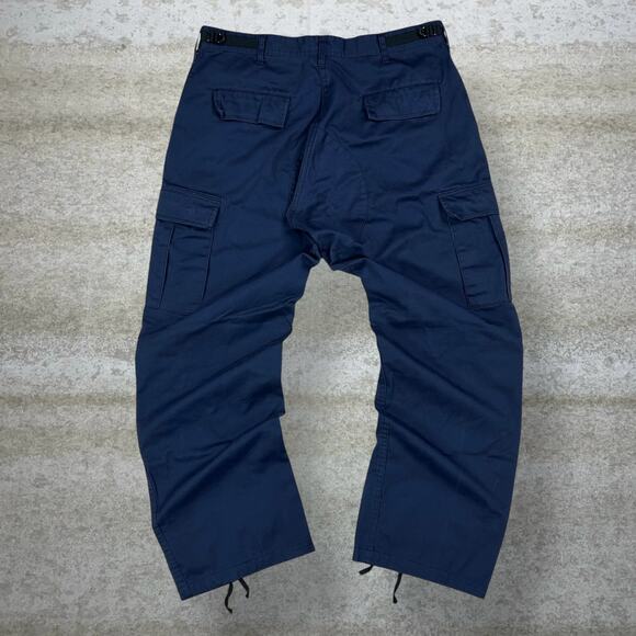 Military Other - Vintage 90s Military Tactical Pants 36x30 Baggy Navy Blue Double Knees Large